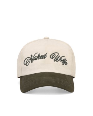 Beige White Green Naked Wolfe Signature Unconstructed Men's Caps | GFI6790VY