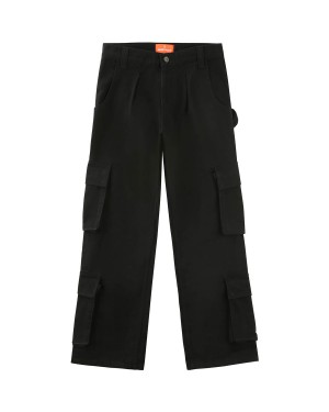 Black Naked Wolfe Baggy Pocket Cargo Logo Men's Pants | HZU3929VN