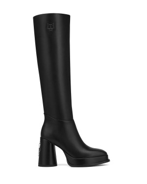 Black Naked Wolfe Carrie Leather Women's Boots | NGQ4176KY