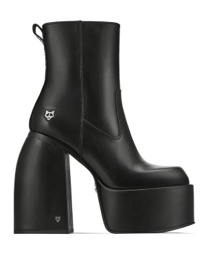 Black Naked Wolfe Jailbreaker Leather Women's Boots | KLH8347PZ