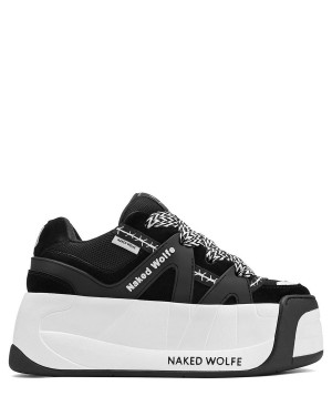 Black Naked Wolfe Slider Women's Sneakers | JVN726XG