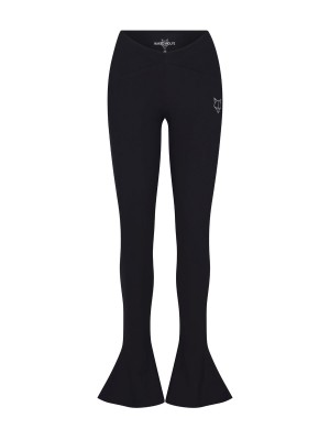 Black Naked Wolfe Ultra Flared Women's Leggings | XQS5843QU