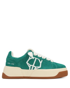 Green Naked Wolfe Kray Hairy Cow Suede Men's Sneakers | NJA659QL