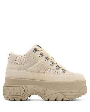 Light Khaki Naked Wolfe Slash Kid Suede Women's Sneakers | SDP4118NM