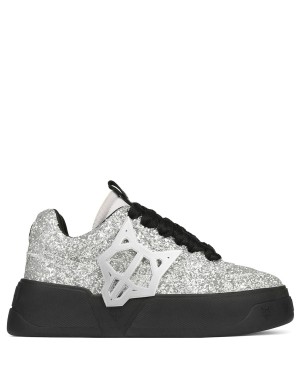 Silver Black Naked Wolfe Kosa Men's Sneakers | EWV7514IH