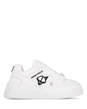 White Naked Wolfe Crash Cow Leather Women's Sneakers | SSF5726TA