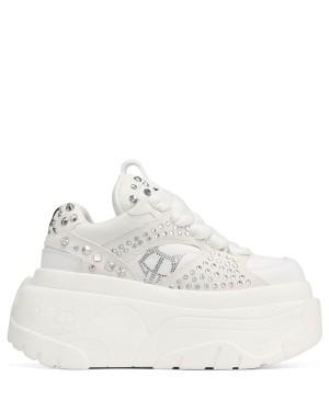 White Naked Wolfe Fantasy Diamonds Women's Sneakers | KTO6414ZP