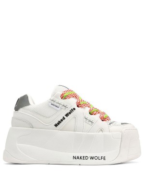 White Naked Wolfe Slider Women's Sneakers | AEB714NK