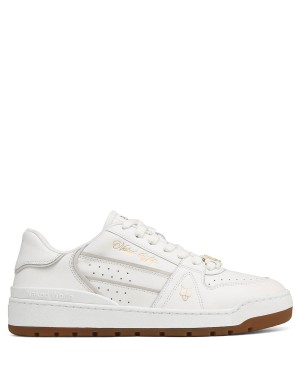 White Naked Wolfe Strand Leather Women's Sneakers | AHS1854IZ