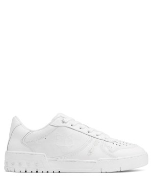 White Naked Wolfe Transmission Leather Men's Sneakers | HZI1396BA