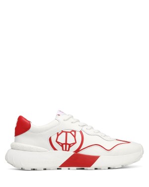 White Red Naked Wolfe Drought Men's Sneakers | BHG738QW