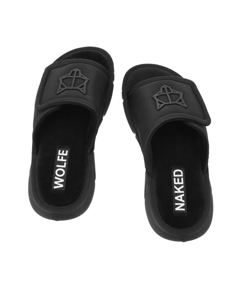 Black Naked Wolfe Alaska Men's Slides | PTF1061FX