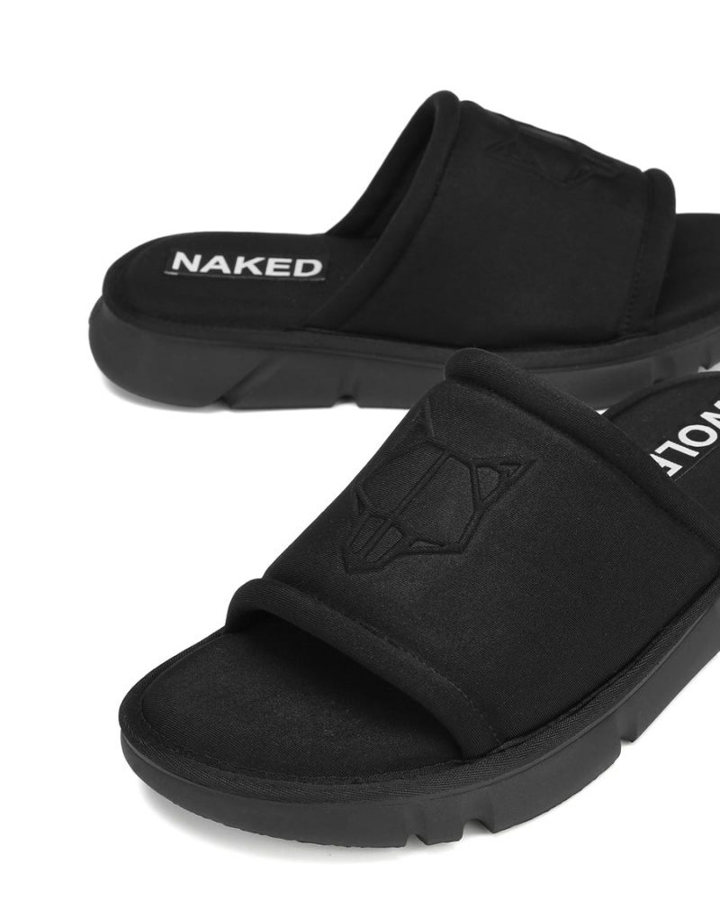 Black Naked Wolfe Arizona Men's Slides | GXR1135EM