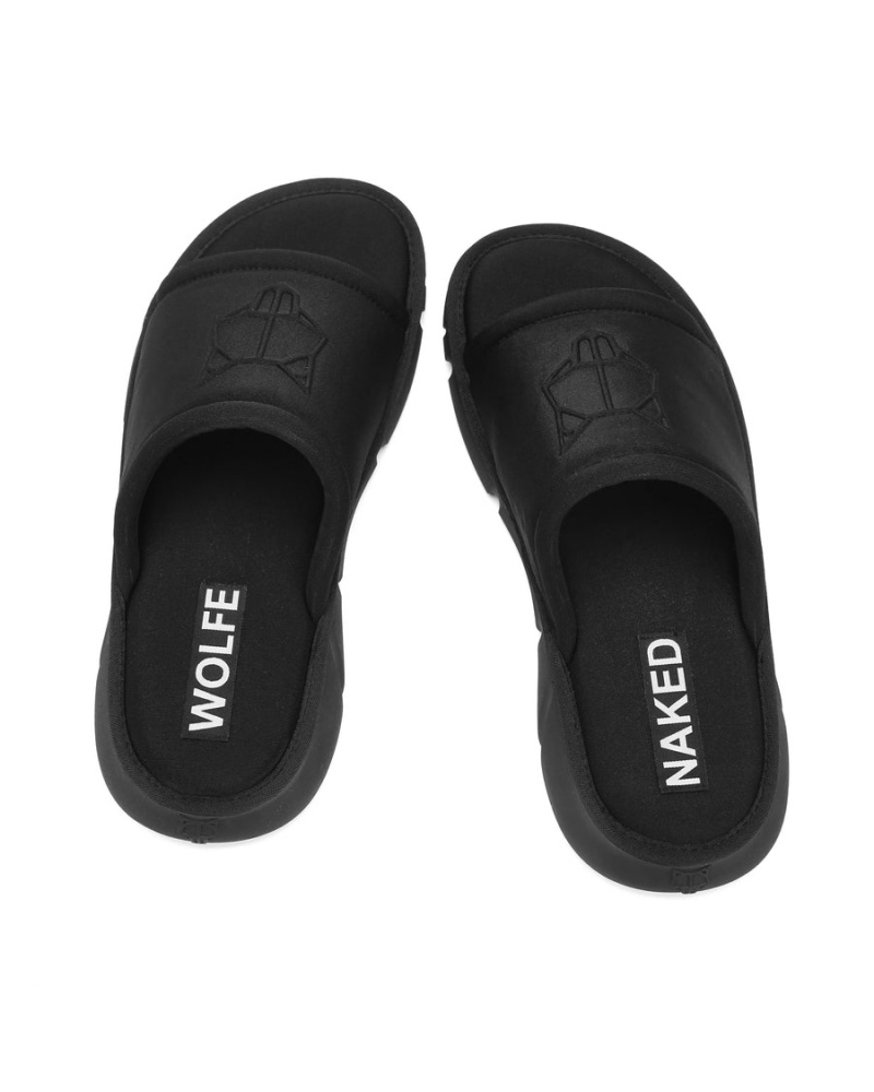 Black Naked Wolfe Arizona Men's Slides | GXR1135EM