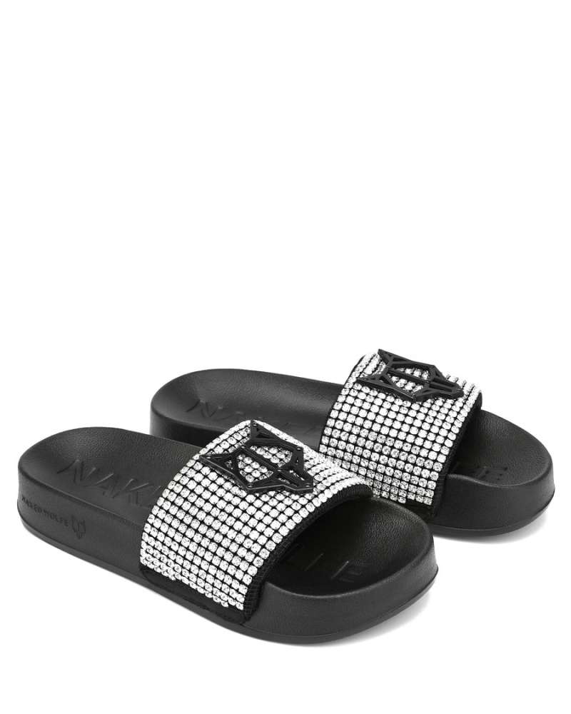 Black Naked Wolfe Coast Diamonds Women's Sandals | RSZ1144DZ