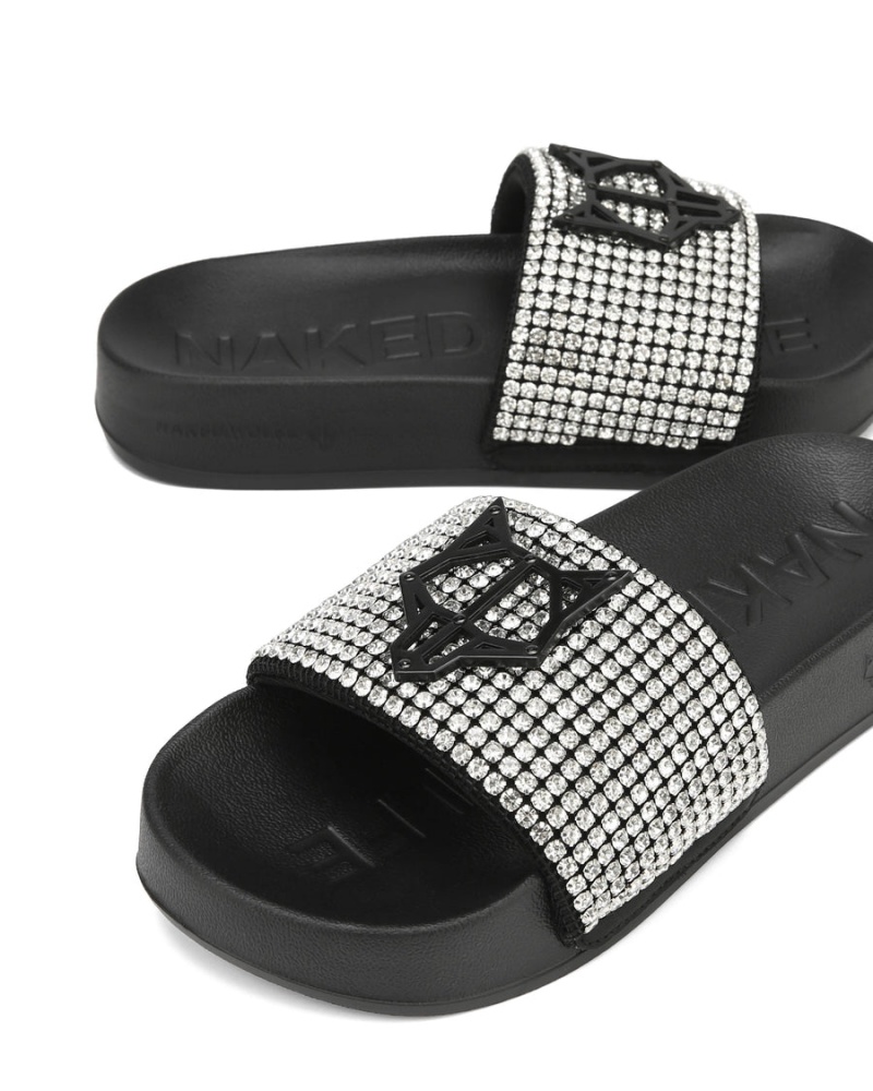 Black Naked Wolfe Coast Diamonds Women's Sandals | RSZ1144DZ