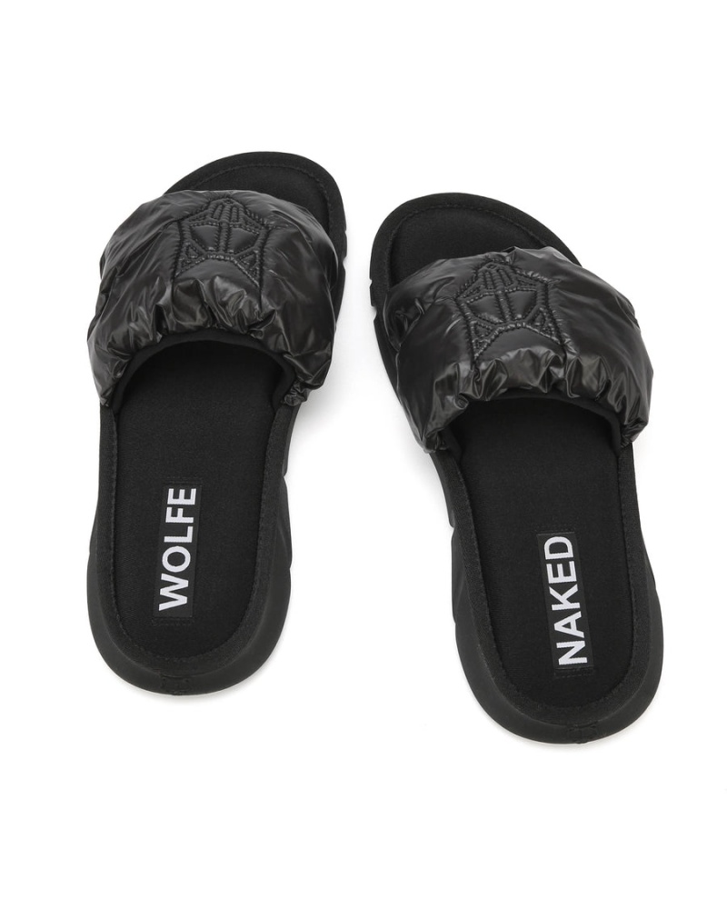 Black Naked Wolfe Coasting Men's Slides | RBG8922NM