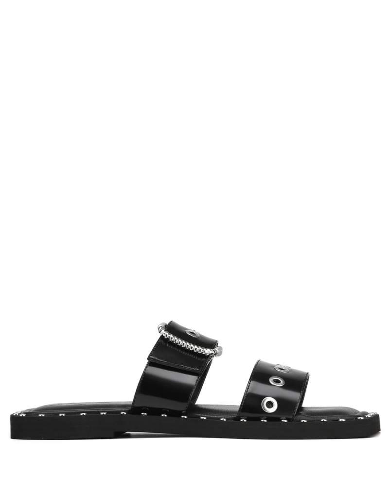 Black Naked Wolfe Daisy Box Women\'s Sandals | YGT8587XT