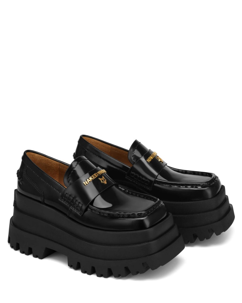 Black Naked Wolfe Delusion Box Women's Loafers | IVT3847DP