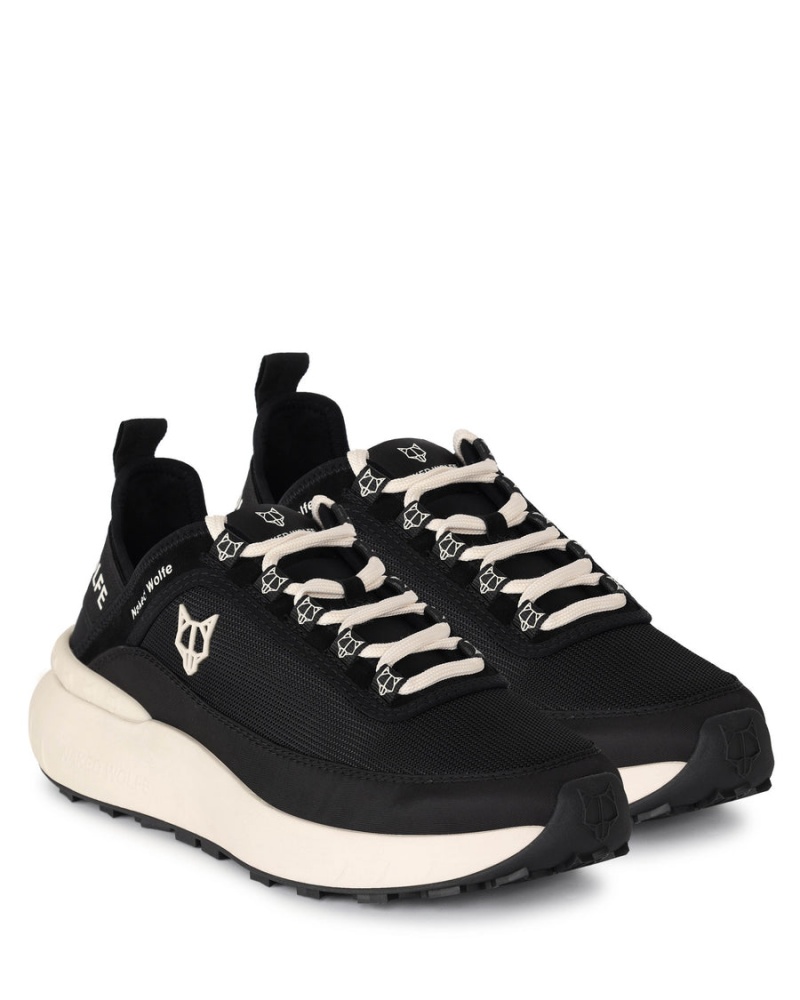 Black Naked Wolfe Drip Nylon Men's Sneakers | MPE891KW