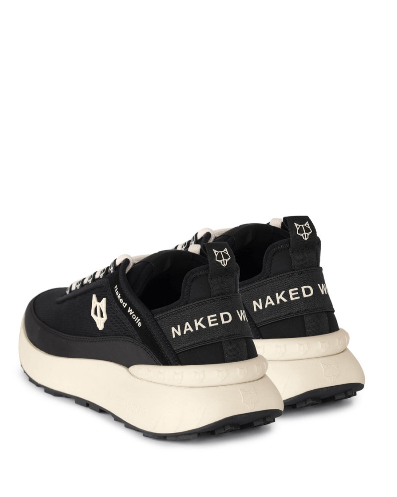 Black Naked Wolfe Drip Nylon Men's Sneakers | MPE891KW