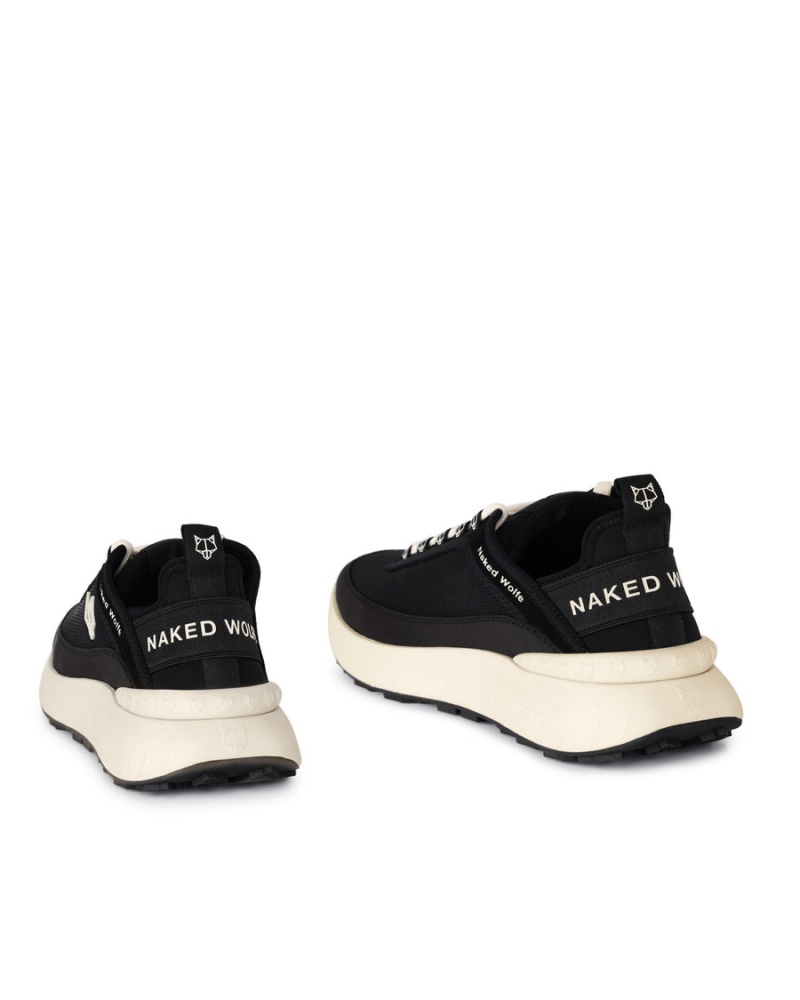 Black Naked Wolfe Drip Nylon Men's Sneakers | MPE891KW