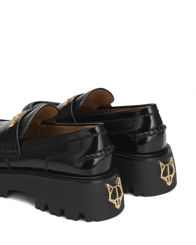 Black Naked Wolfe Flawed Box Women's Loafers | OVO9728AA