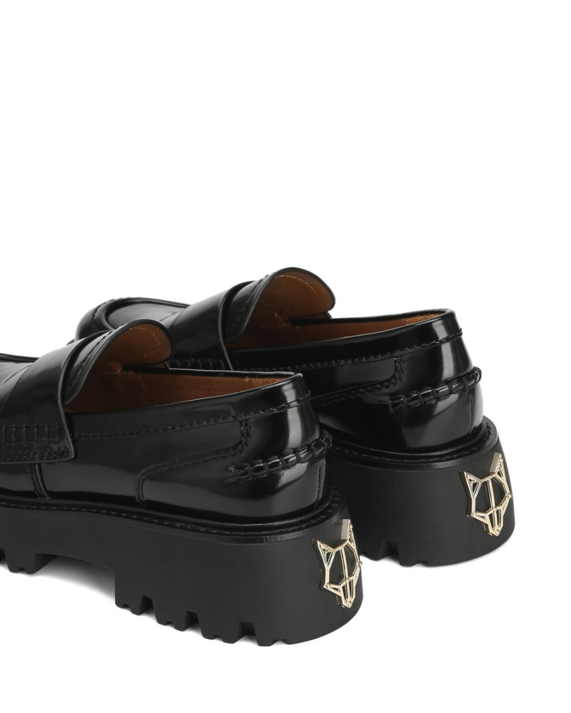 Black Naked Wolfe Flawless Box Women's Loafers | OOB958NQ