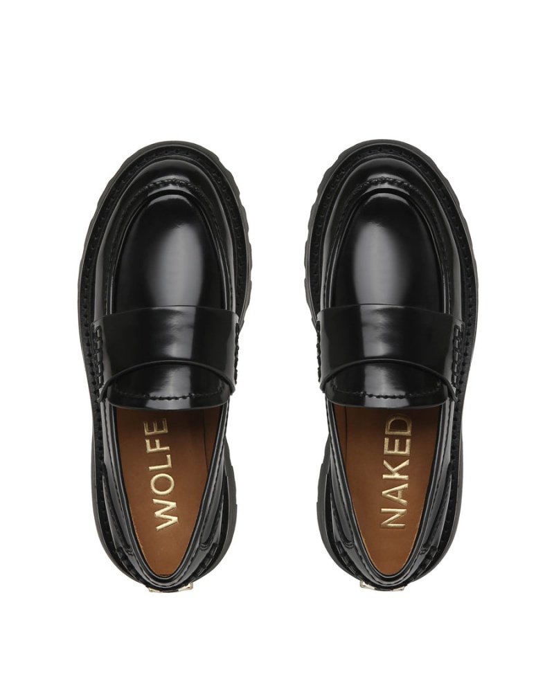 Black Naked Wolfe Flawless Box Women's Loafers | OOB958NQ