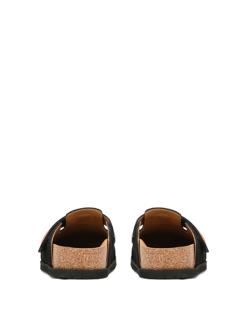 Black Naked Wolfe Melt Suede Men's Slippers | QVG7769MF