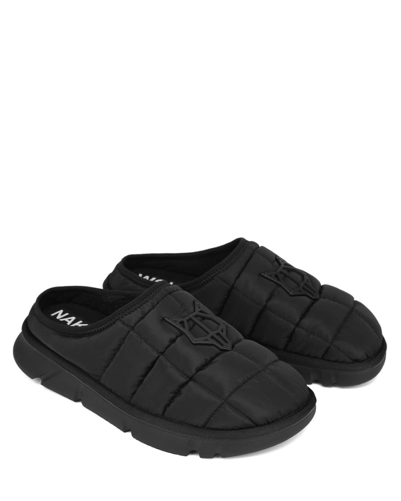 Black Naked Wolfe Montana Men's Slippers | JIX2836XN