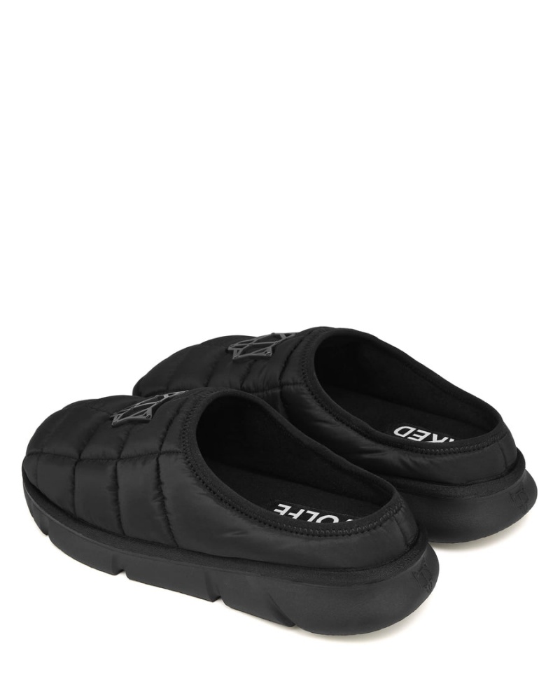 Black Naked Wolfe Montana Men's Slippers | JIX2836XN