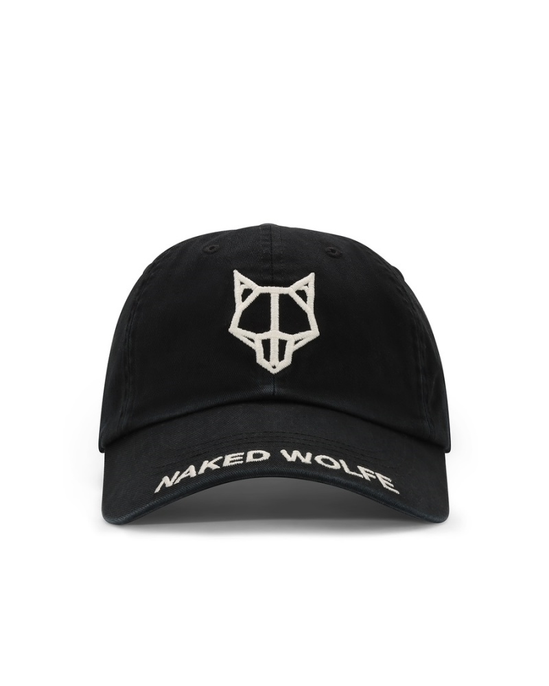 Black Naked Wolfe Pure Baseball Men\'s Caps | ALI7413CB