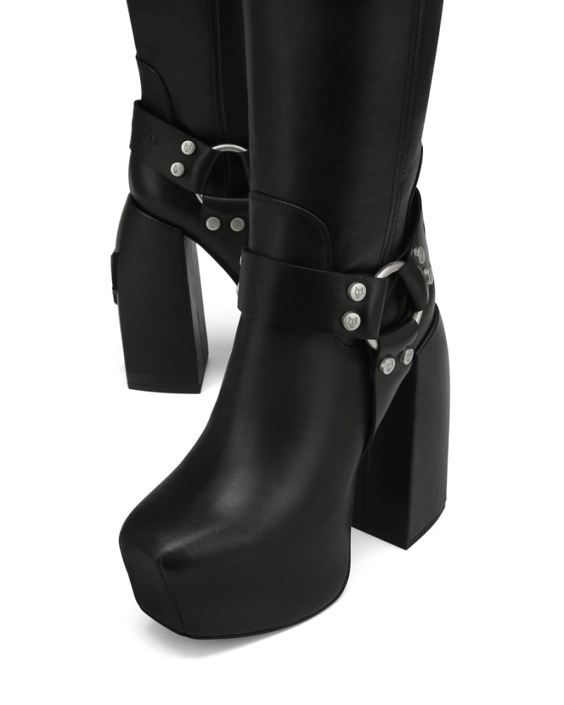 Black Naked Wolfe Savage Leather Women's Boots | HVF7526OF