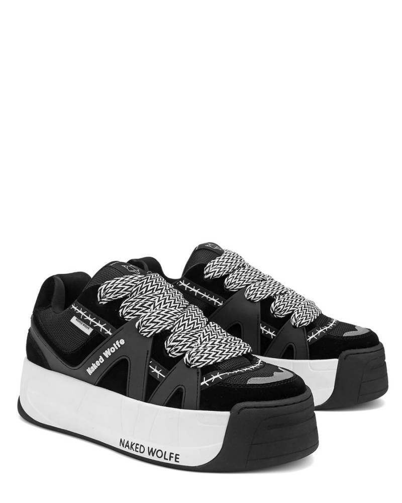 Black Naked Wolfe Slide Men's Sneakers | BND6128KR