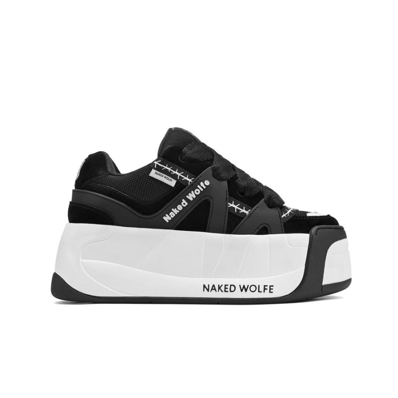 Black Naked Wolfe Slider Women's Sneakers | JVN726XG