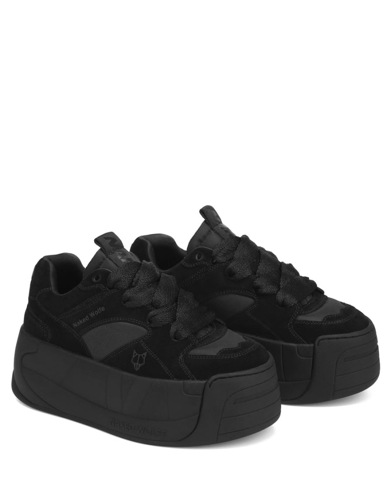 Black Naked Wolfe Snatch Double Women's Sneakers | TRB2615FG