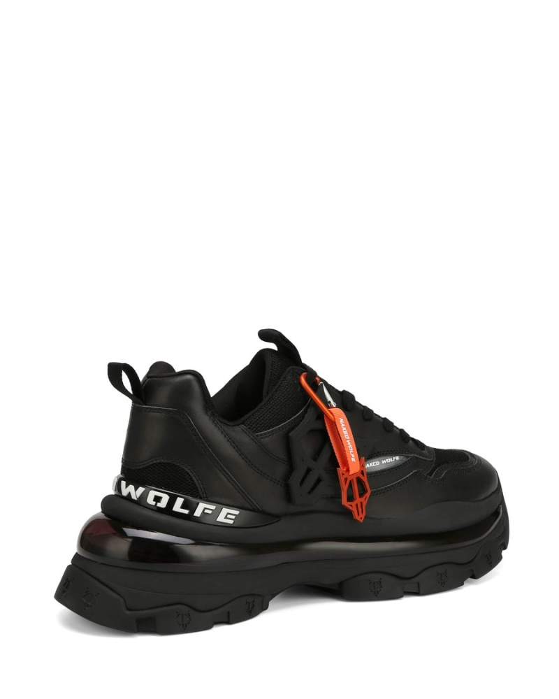 Black Naked Wolfe Spring Men's Sneakers | QON1448VO