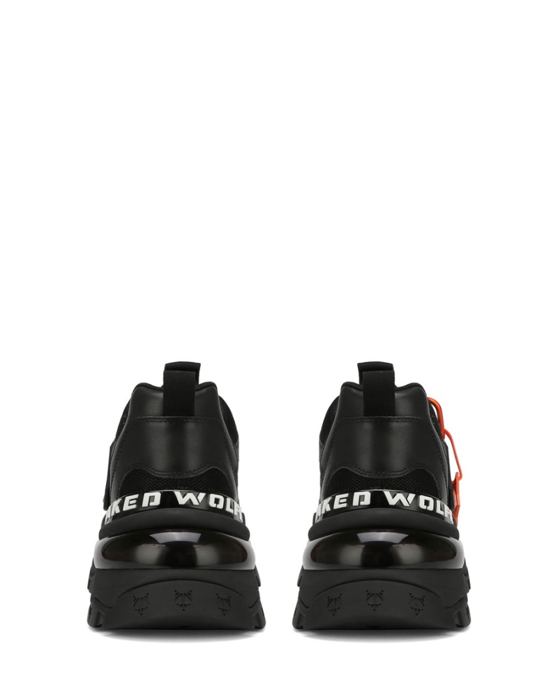 Black Naked Wolfe Spring Men's Sneakers | QON1448VO