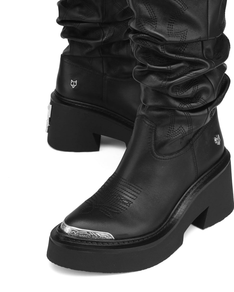 Black Naked Wolfe Stable Women's Boots | EJG8679BA