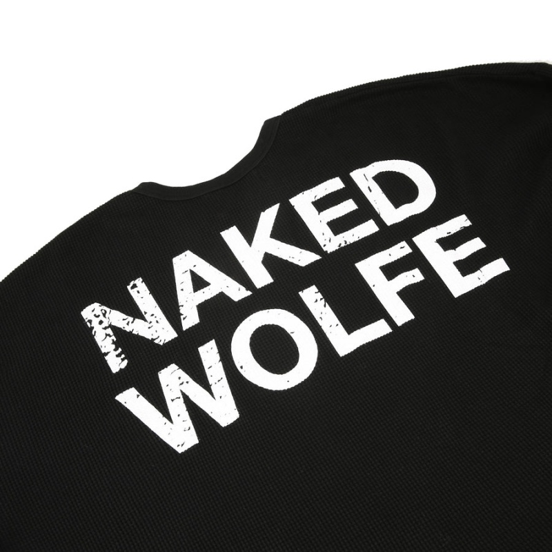 Black Naked Wolfe Thermal Men's Sweatshirts | WHP9293YK