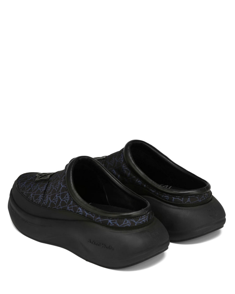 Black Naked Wolfe Tide Triple Men's Slippers | BAV2955IE