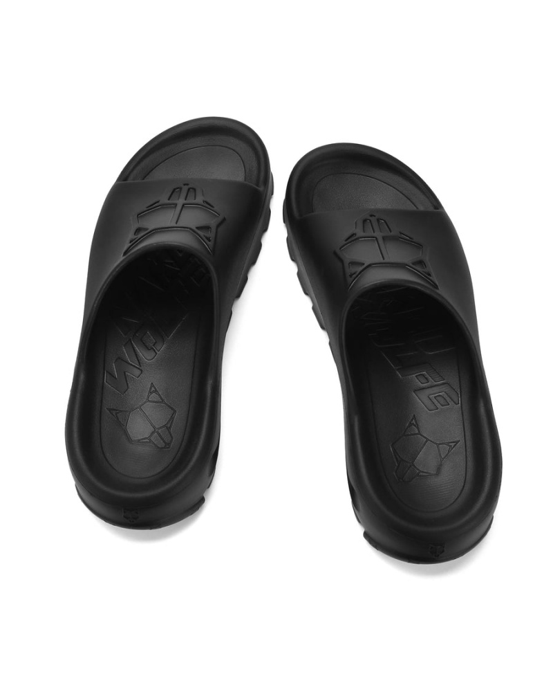 Black Naked Wolfe Tommy Men's Slides | AYH8266GN