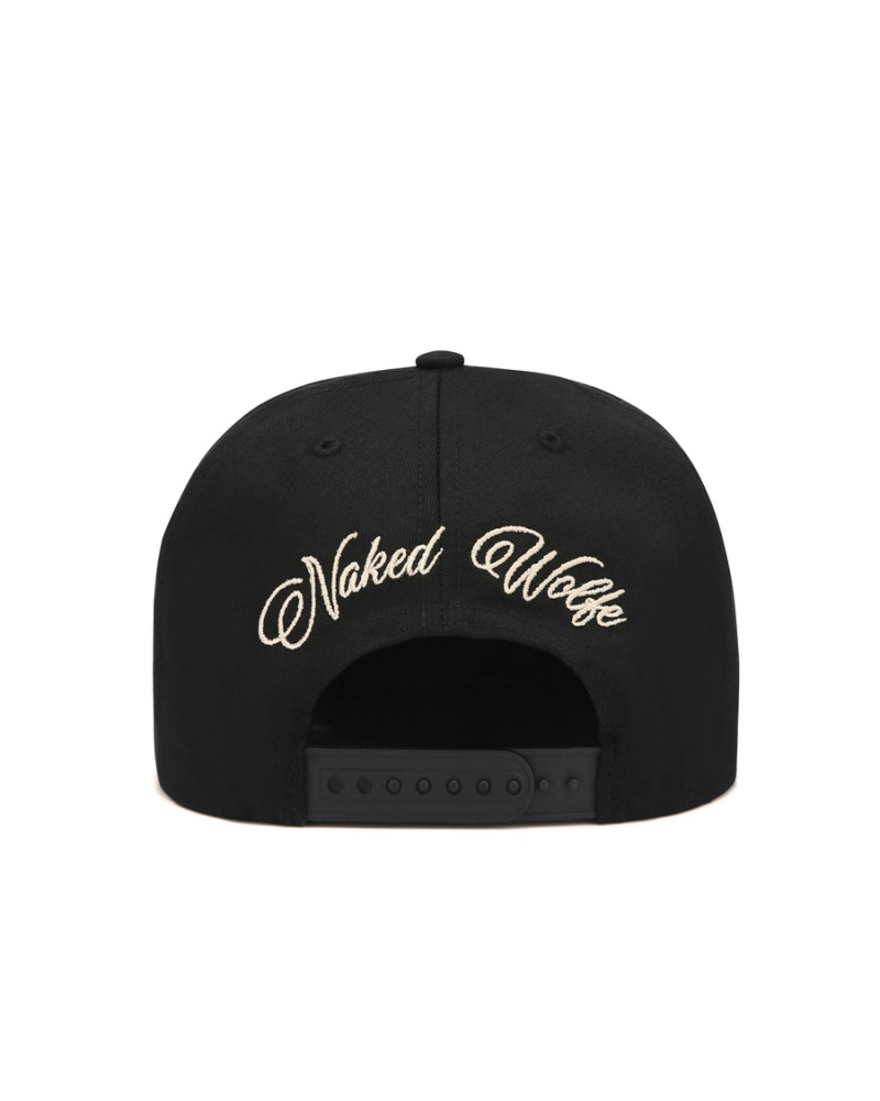 Black White Naked Wolfe Constructed Wolfe Men's Caps | KIV2991XS