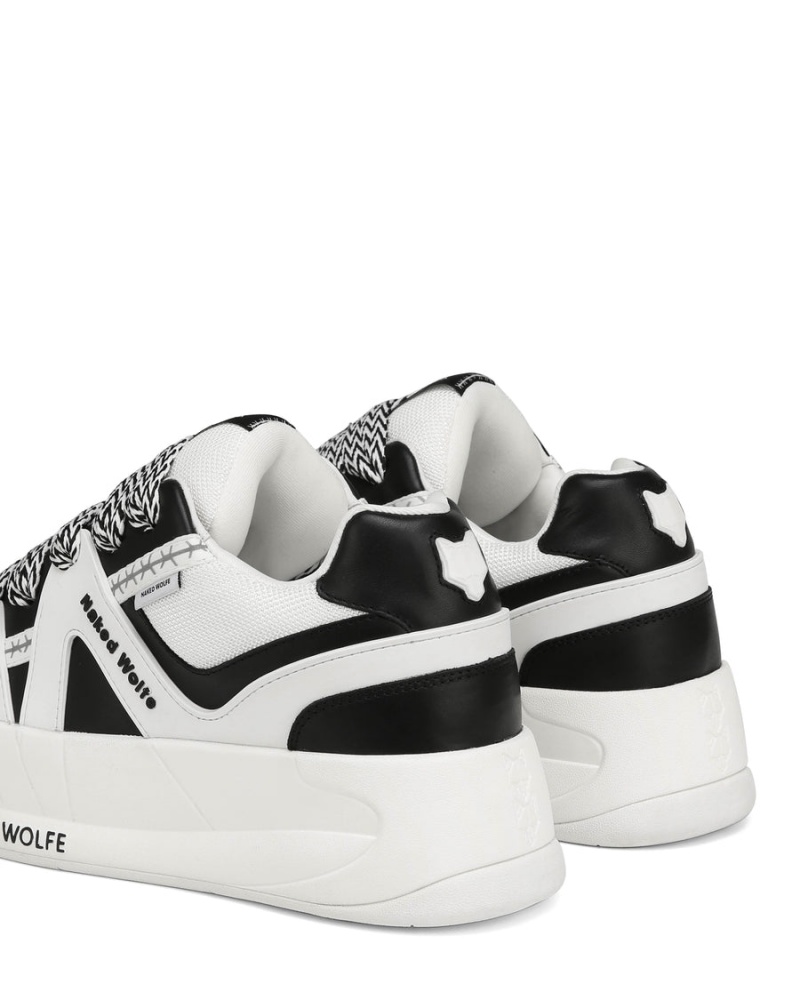 Black White Naked Wolfe Slide Men's Sneakers | QPI8222UL