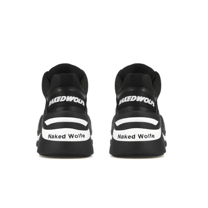 Black White Naked Wolfe Track Women's Sneakers | BSH8725HU