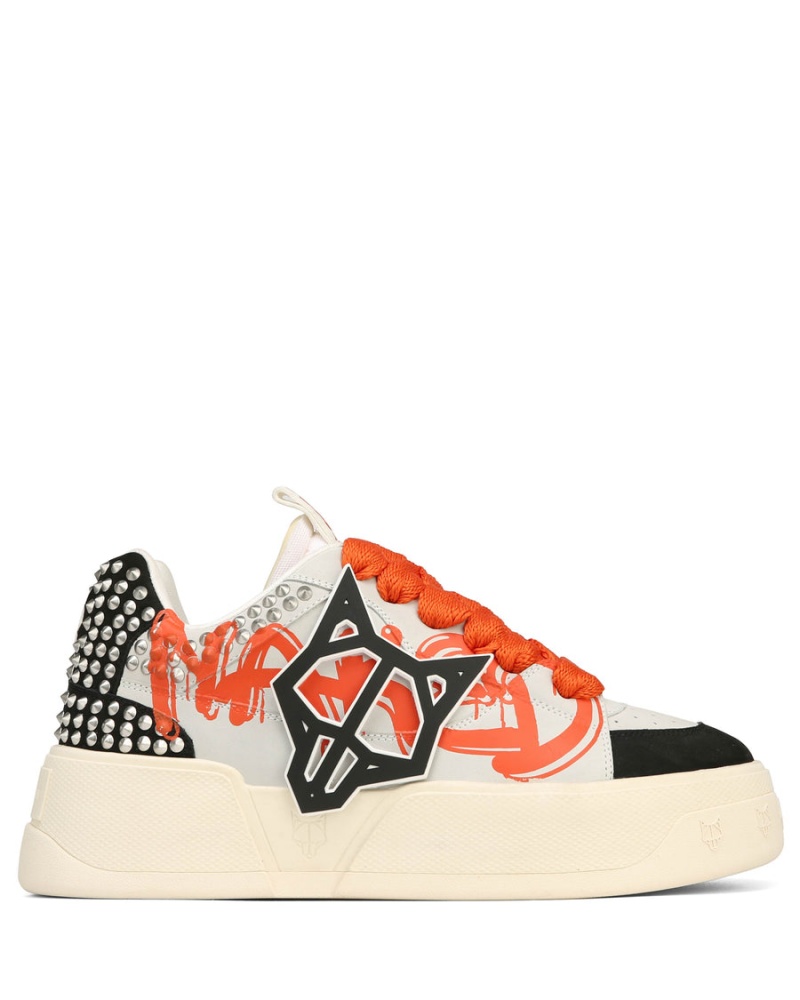 Black White Orange Naked Wolfe Kosa Men's Sneakers | LUB2064LF