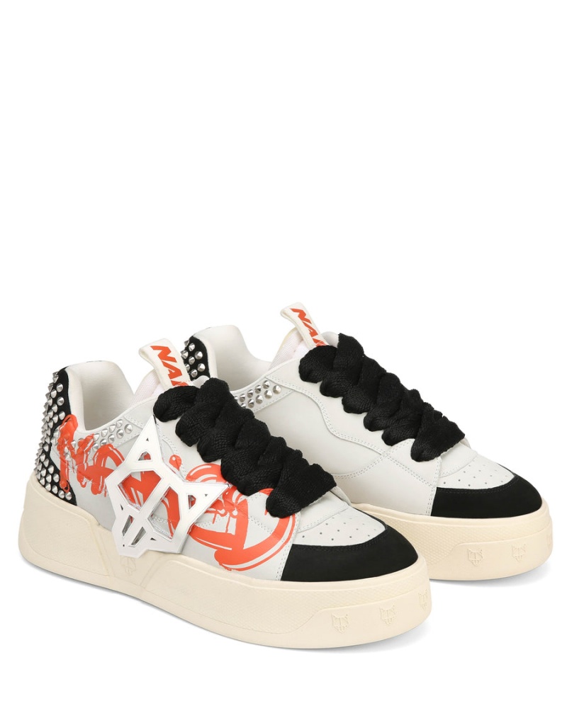 Black White Orange Naked Wolfe Kosa Men's Sneakers | LUB2064LF