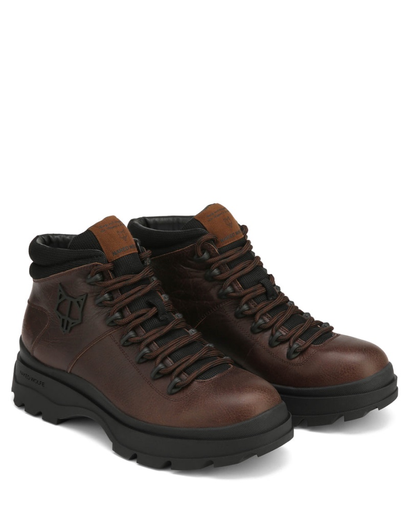 Brown Naked Wolfe Aspen Leather Men's Boots | QFS777CC