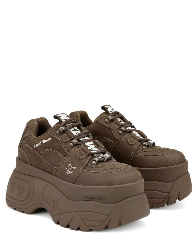 Chocolate Naked Wolfe Sinner Women's Sneakers | YQX3881VG